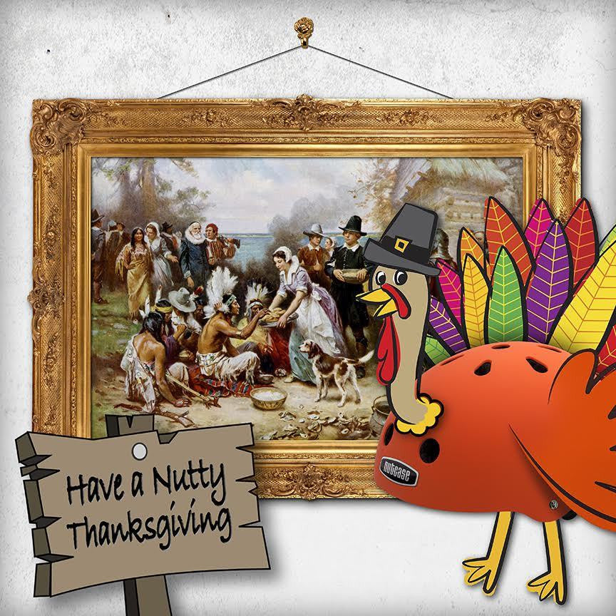 Turkeys With Helmets –Happy Thanksgiving