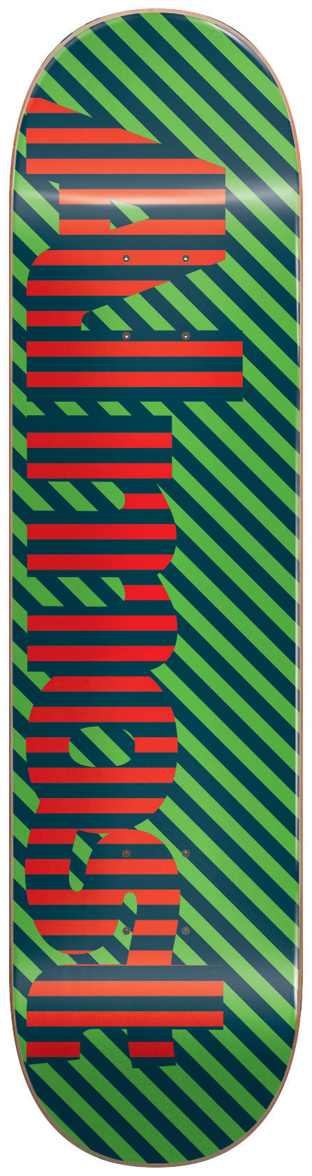 Almost Decks Stripes Hyb 8.0 Green Skateboard Deck