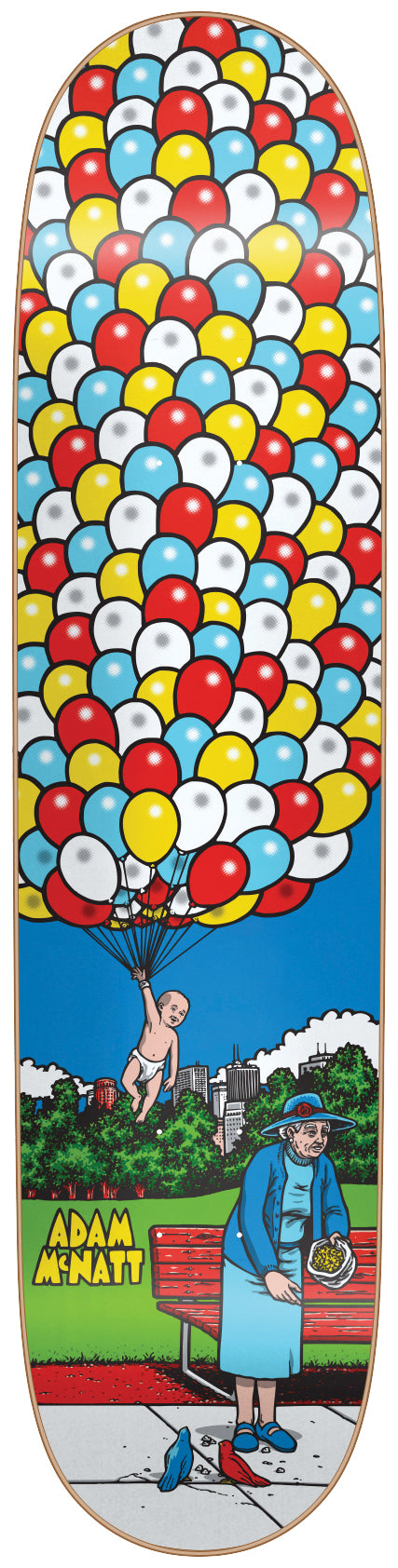 101 Decks Mcnatt Balloons Screen Print Multi 7.5 Skateboard Deck