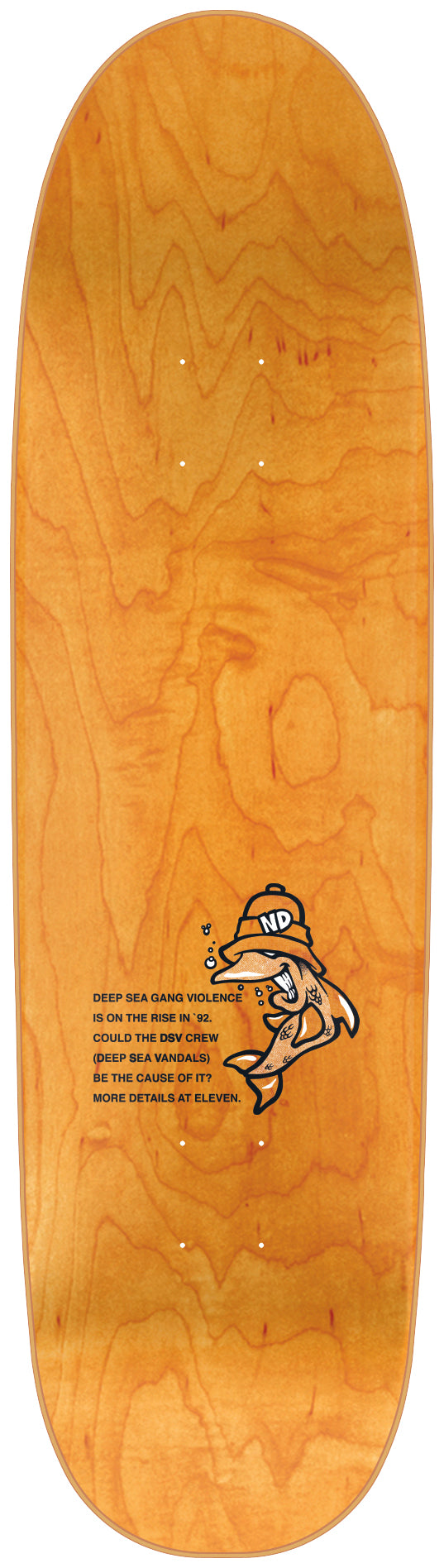 New Deal Decks Knigge Dsv Screen Print Brown 8.6 Skateboard Deck