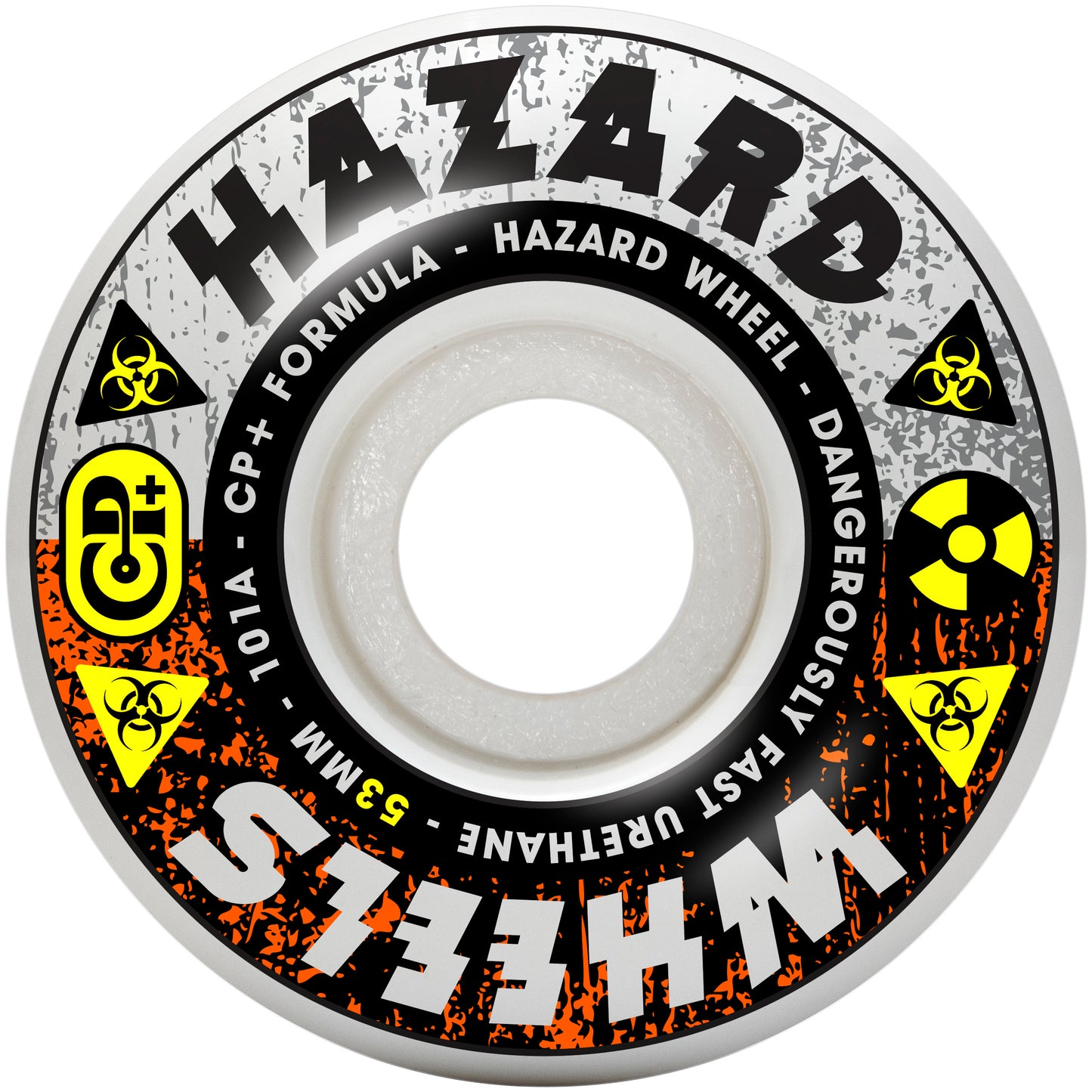 Hazard Wheels CP+ Radial High Risk White/Orange 53mm