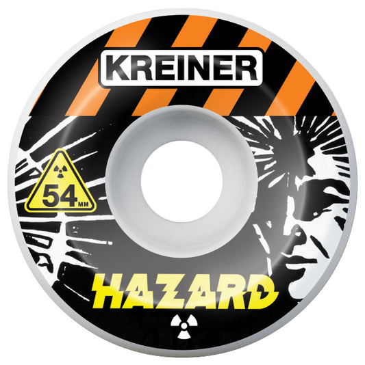 Hazard Wheels CP+ Conical 101A Kreiner Explosive White/Orange 54mm