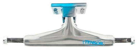 Tensor Trucks Aluminum Stencil Mirror Raw/Lt Blue Fade Skateboard Trucks