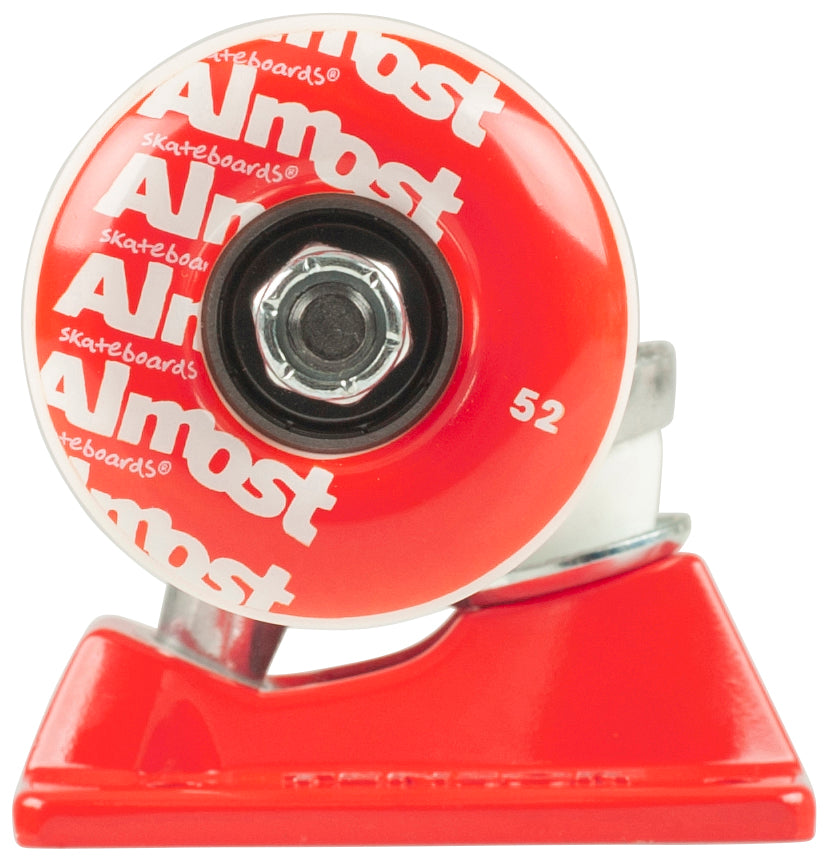 Tensor Truck & Wheel Combo Alloy Raw/Red & Almost Repeat Wheel