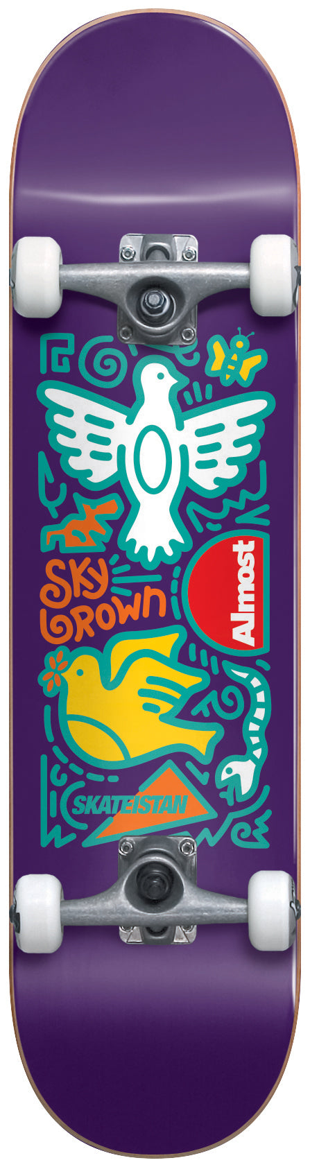 Almost Completes Skateistan Sky Doodle First Push Purple 7.875" Skateboard