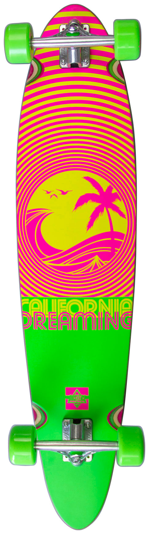 Dusters California 40" California Dreaming Neon Green Longboard Skateboard