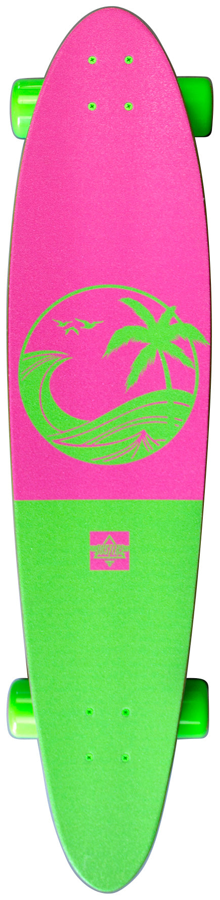 Dusters California 40" California Dreaming Neon Green Longboard Skateboard