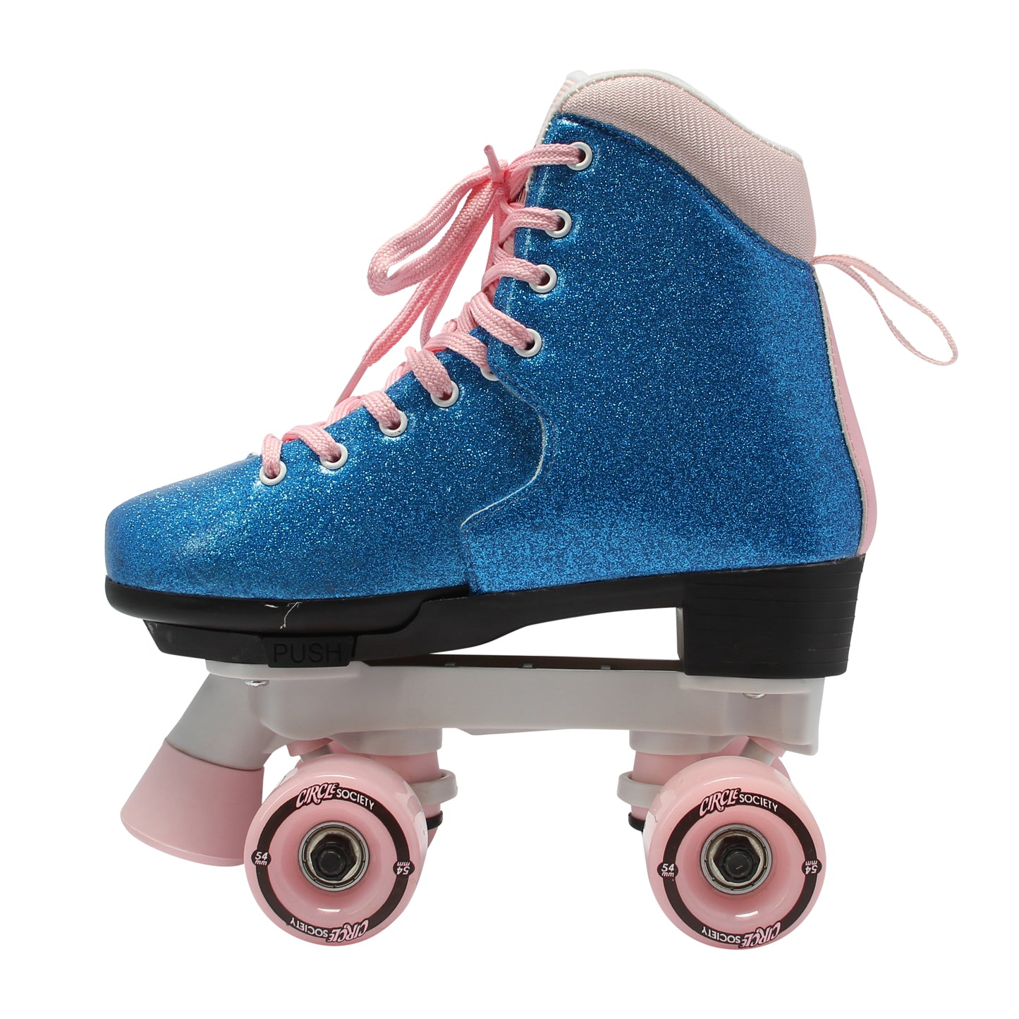 Circle Society Skates Adjustable Bling Bubble Gum - Size 3-7K