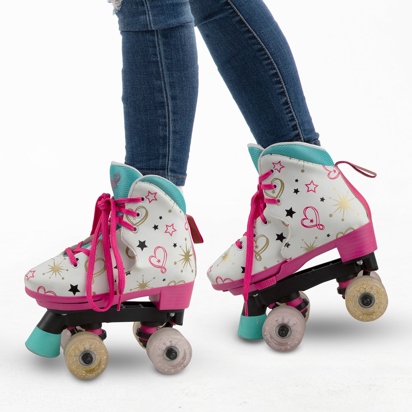 Circle Society Adjustable Jojo Party In Pink Skate - 12-3K, 2-Pack