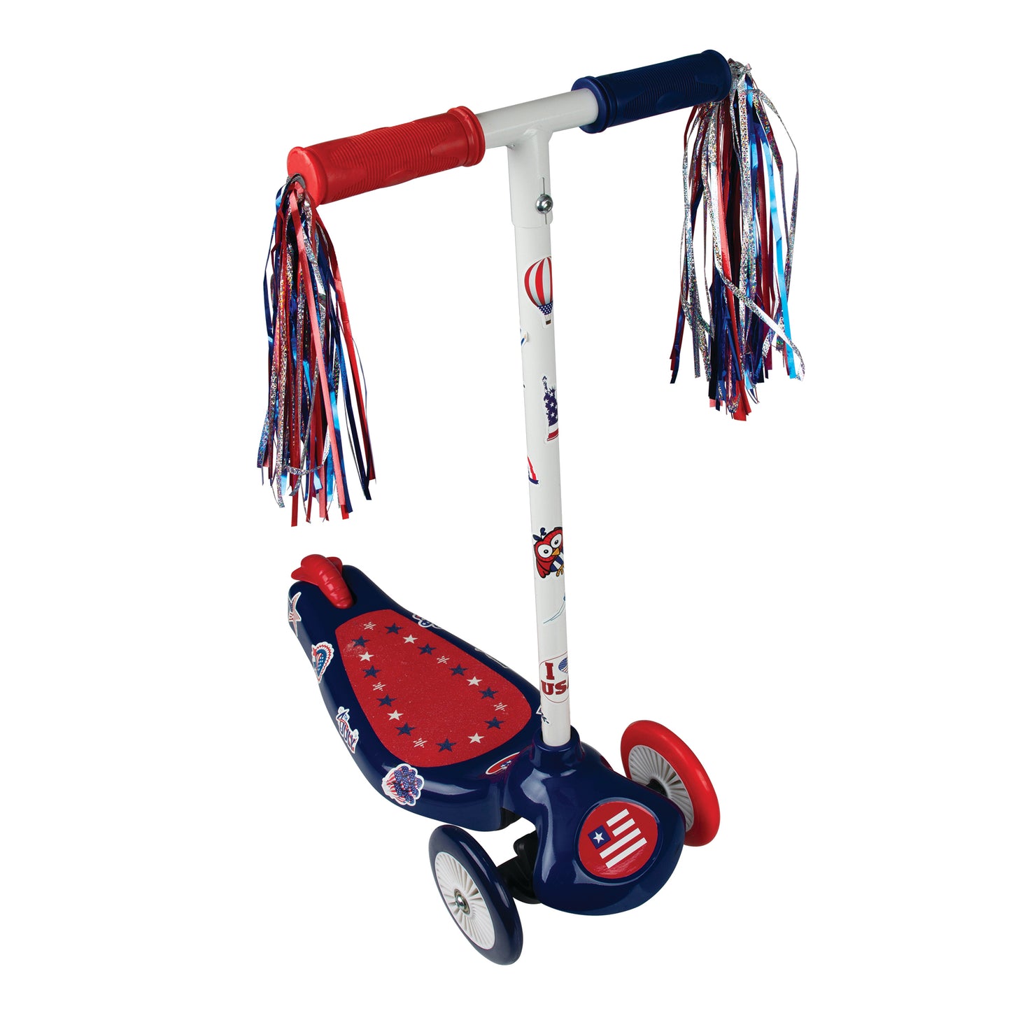 Pulse Scooters Kick Patriotic 3-Wheel Leaning Scooter, Decorate Your Own