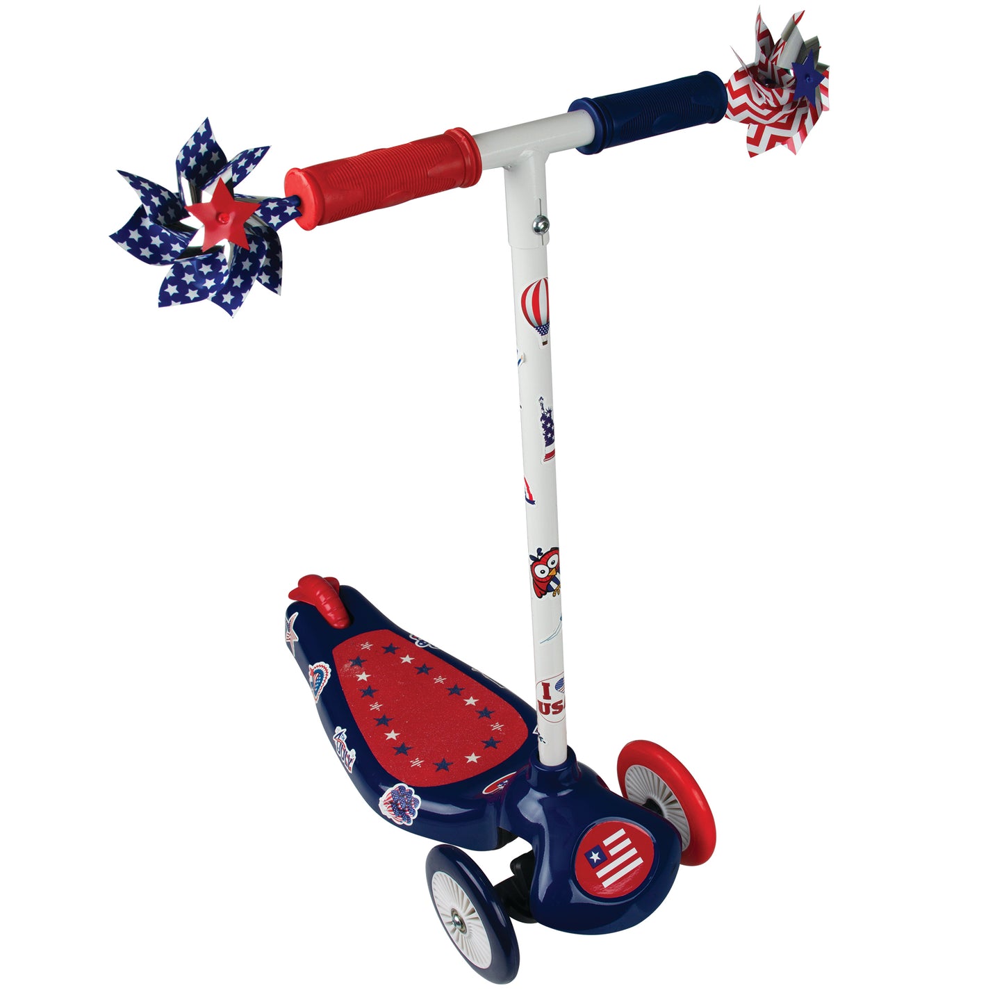 Pulse Scooters Kick Patriotic 3-Wheel Leaning Scooter, Decorate Your Own