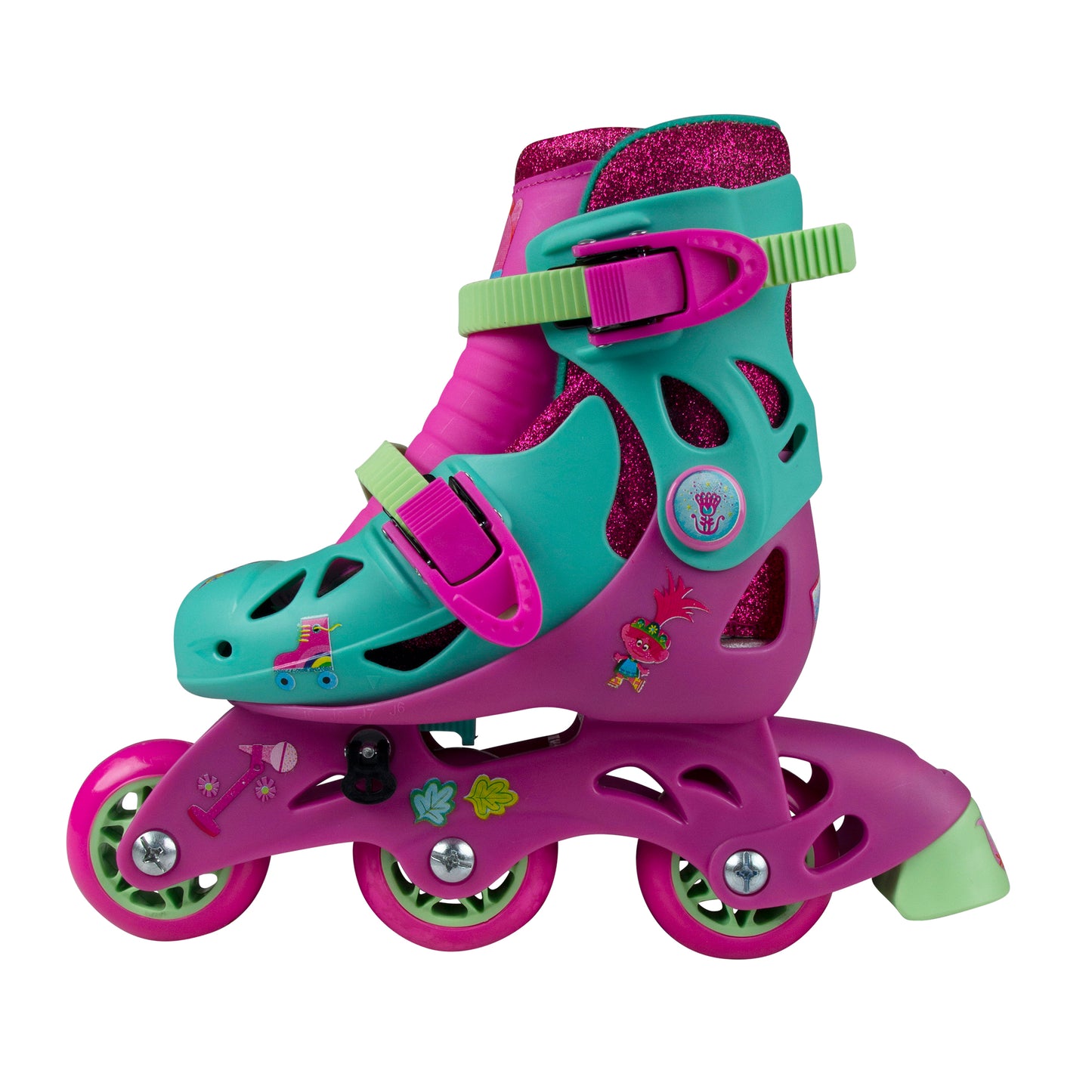 Playwheels Skates Convertible 2-in-1 Skate Trolls - Size 6-9T