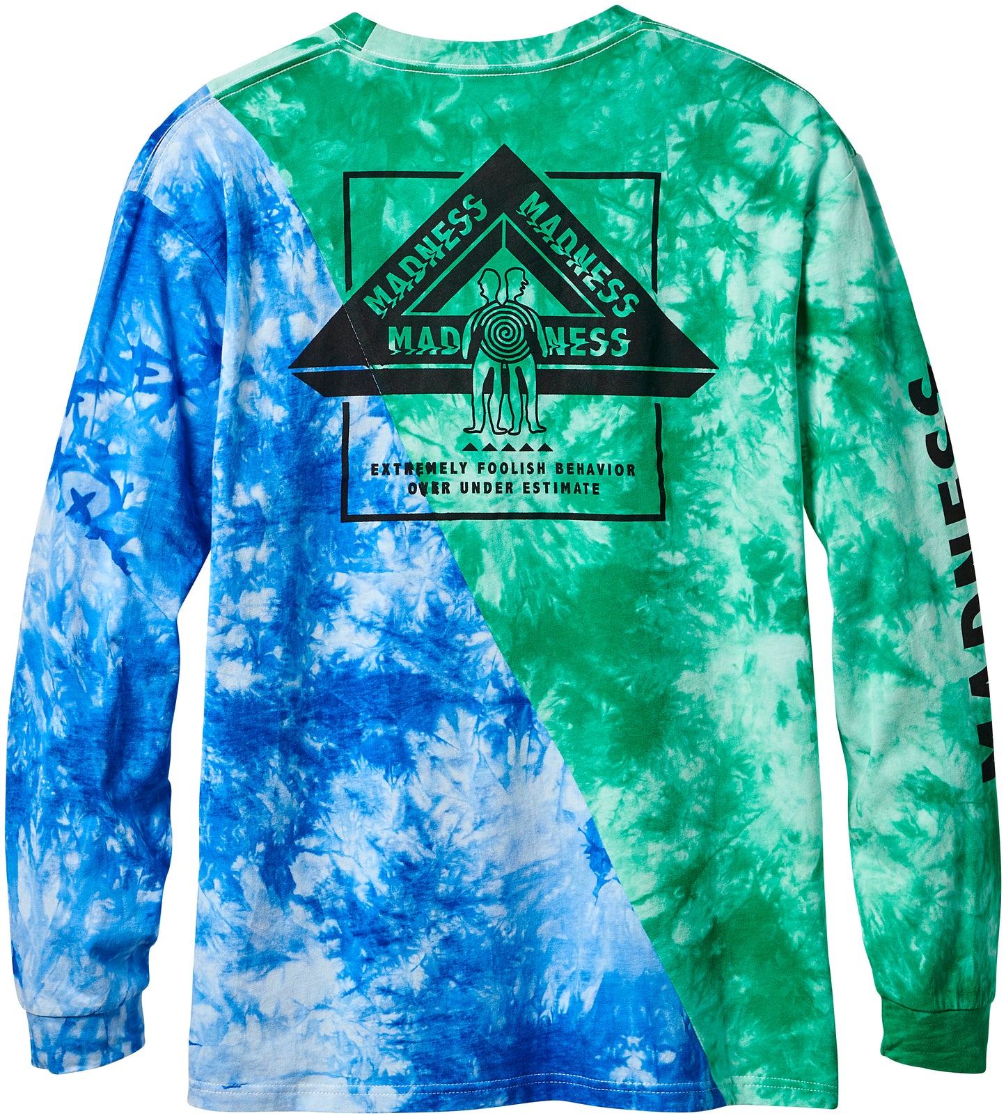 Madness Apparel Tie Dye Split V2 Long Sleeved Tee Shirt