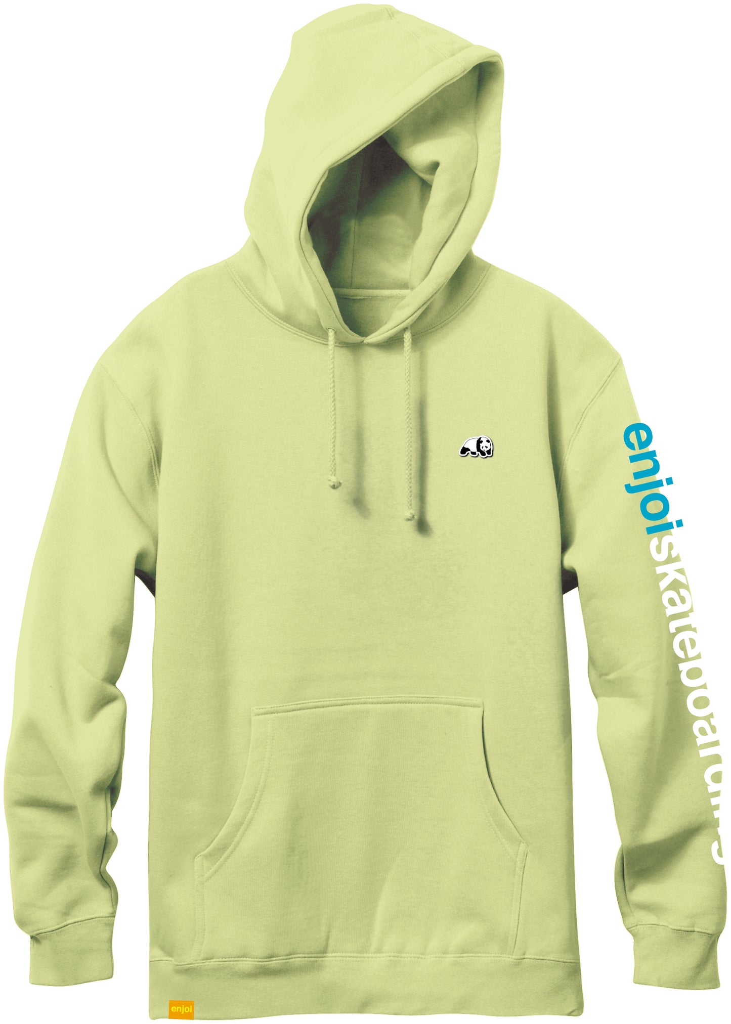 enjoi Apparel Panda Patch Custom Dye Pear Green Pullover Hoodie