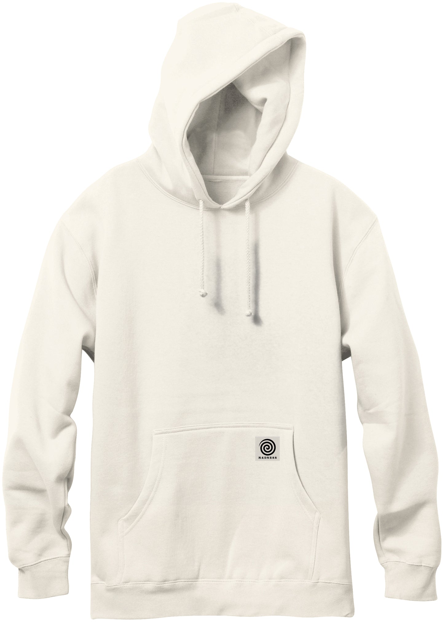 Madness Apparel Over Under Premium Custom Dye Bone White Pullover Hoodie